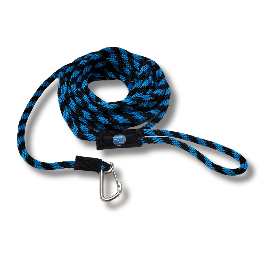 Good Walker Beach & Lake Leash - Regular, Black Aqua