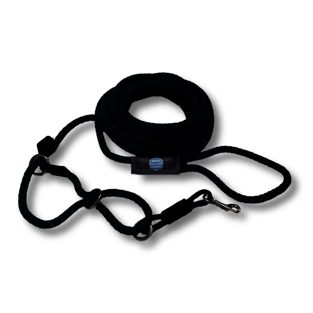 Good Walker Long Line Leash - Regular, Black