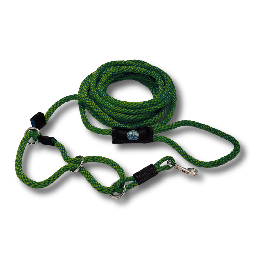 Good Walker Long Line Leash - Regular, Emerald
