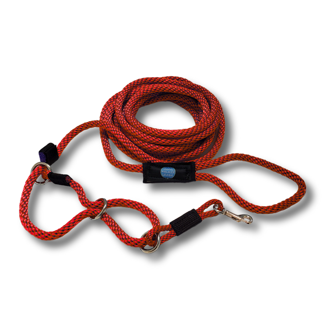 Good Walker Long Line Leash - Regular, Red